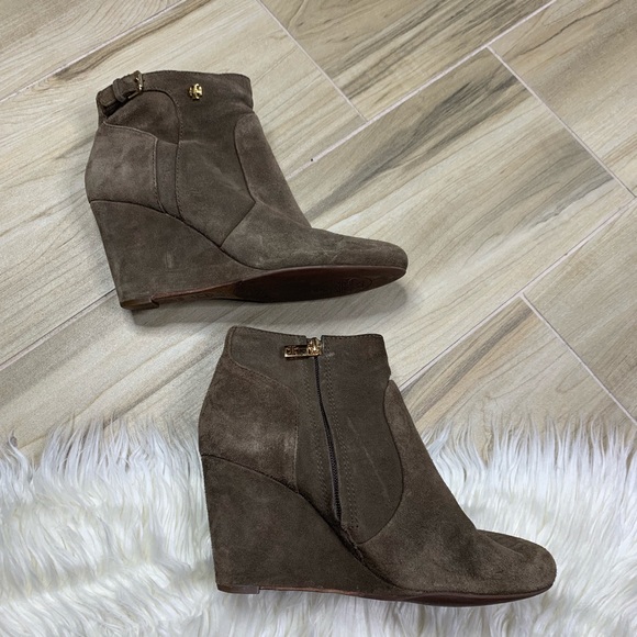 Tory Burch Shoes - Tory Burch Suede Milan Wedge Bootie Size 8.5